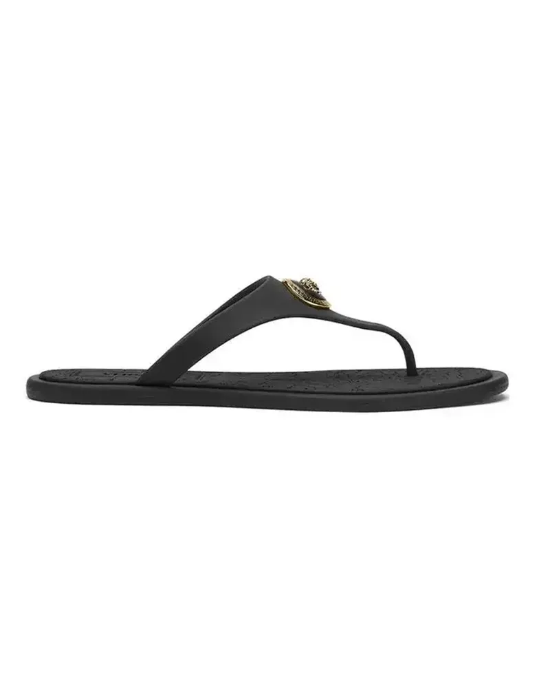 Versace Alia Medusa Accent Slides Black