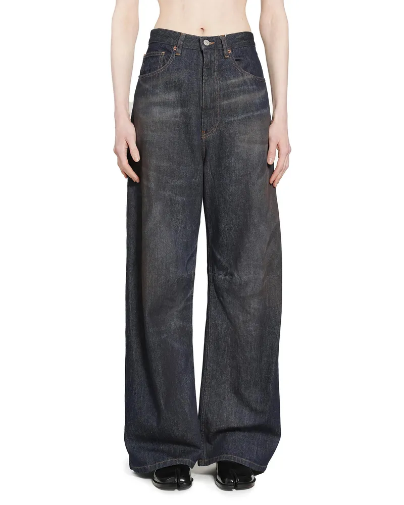 Maison Margiela Wide Leg Jeans Blue