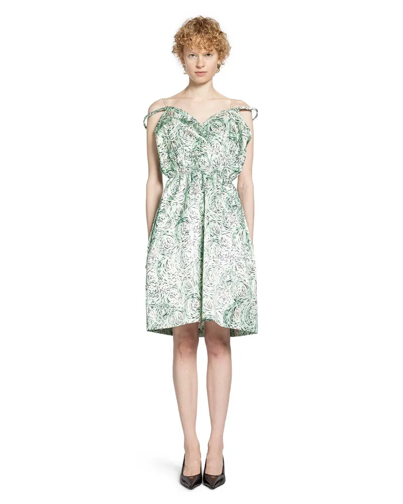 Miu Miu WOMAN GREEN DRESSES Green