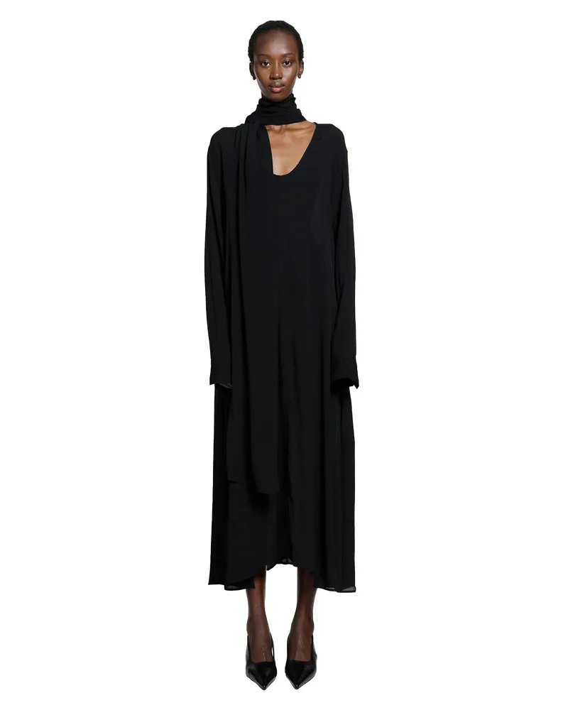 Totême Rounded Neckline Dress Black