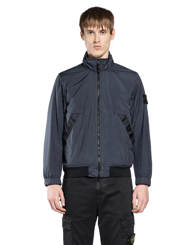 Stone Island 4100111 Crinkle Reps Nylon Jacket Black