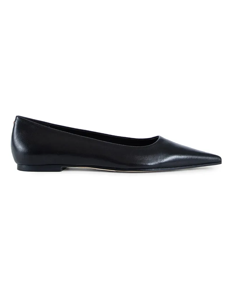aeyde Cassy Leather Ballet Flats Black