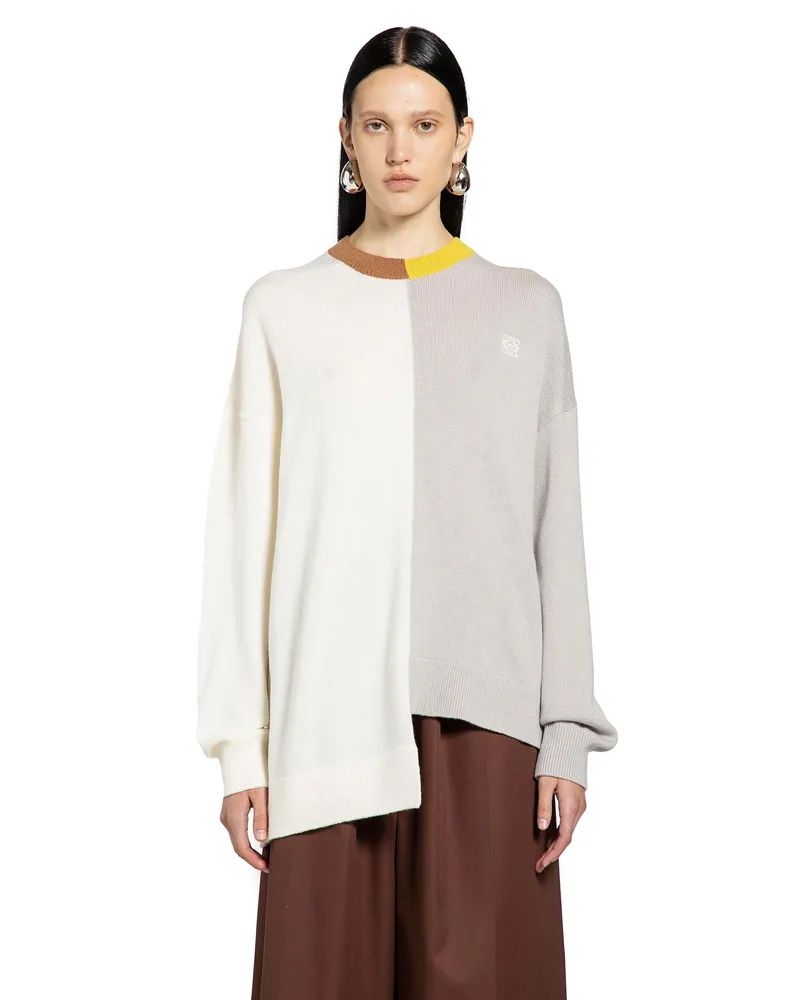 Loewe Asymmetric Sweater in Wool Grey