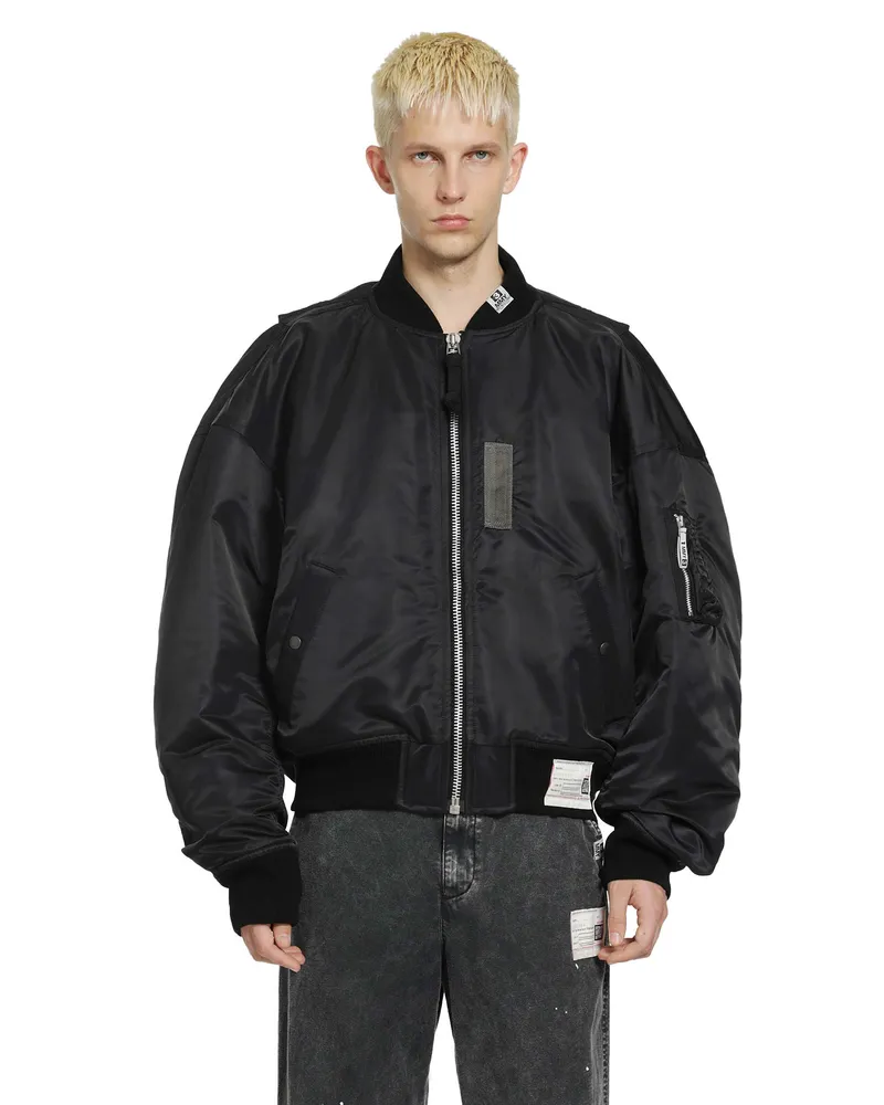 MIHARAYASUHIRO Vest Combined Bomber Jacket Black
