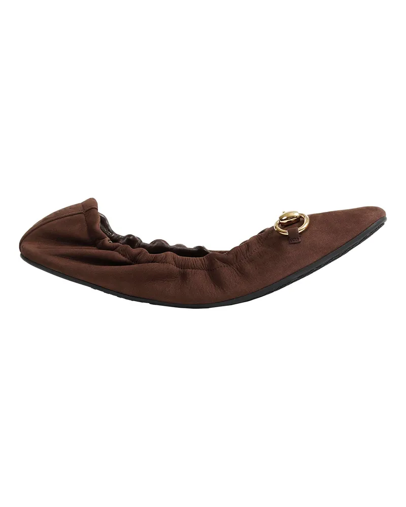 Gucci Prima Ballet Flats Brown
