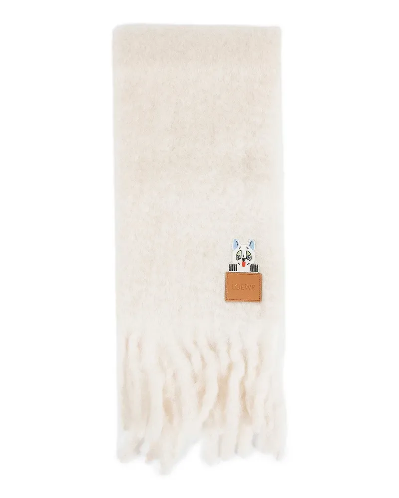 Loewe Mohair Scarf White