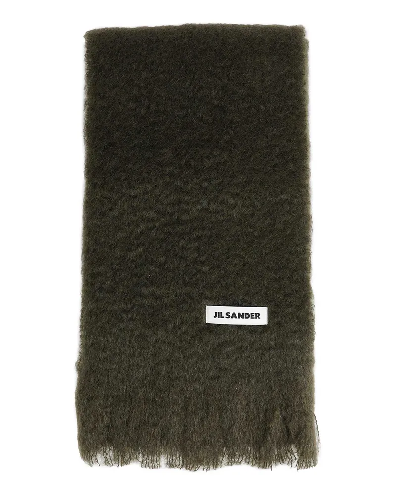 Jil Sander Plain Scarf Green