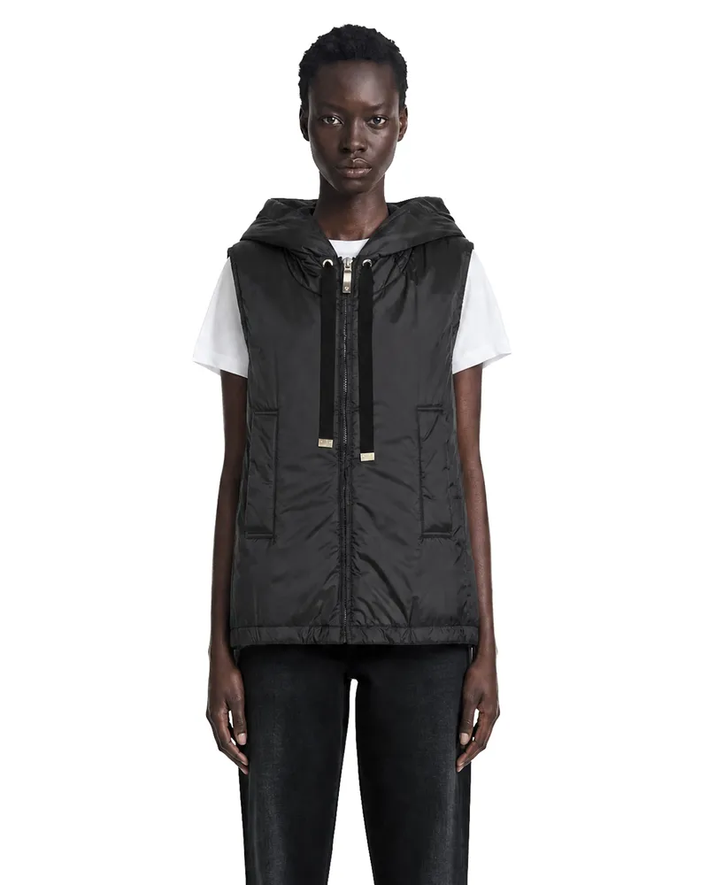 Max Mara Padded Water-Repellent Hooded Gilet Beige