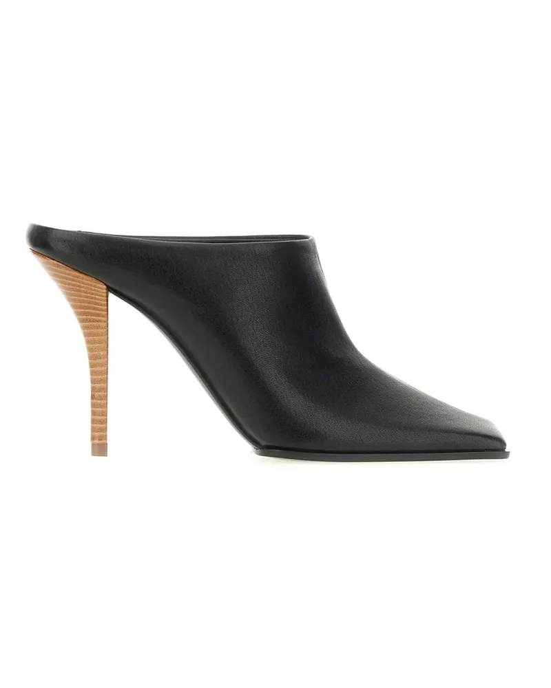 Alaïa Leather 90 Mules Black
