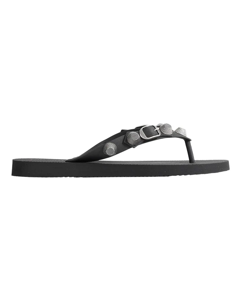 Balenciaga Cagole Thong Sandals Black