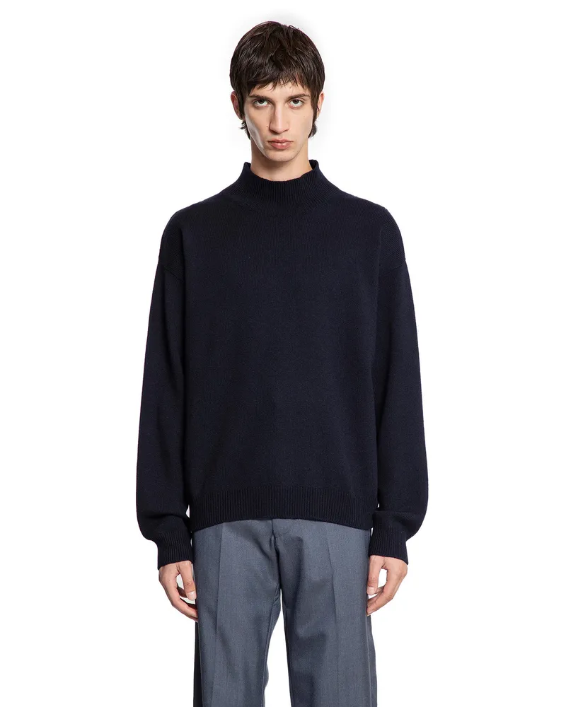 Prada Cashmere Turtleneck Sweater Blue