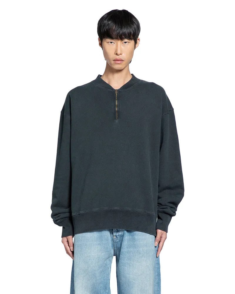 Maison Margiela Quarter-Zip Sweatshirt Grey