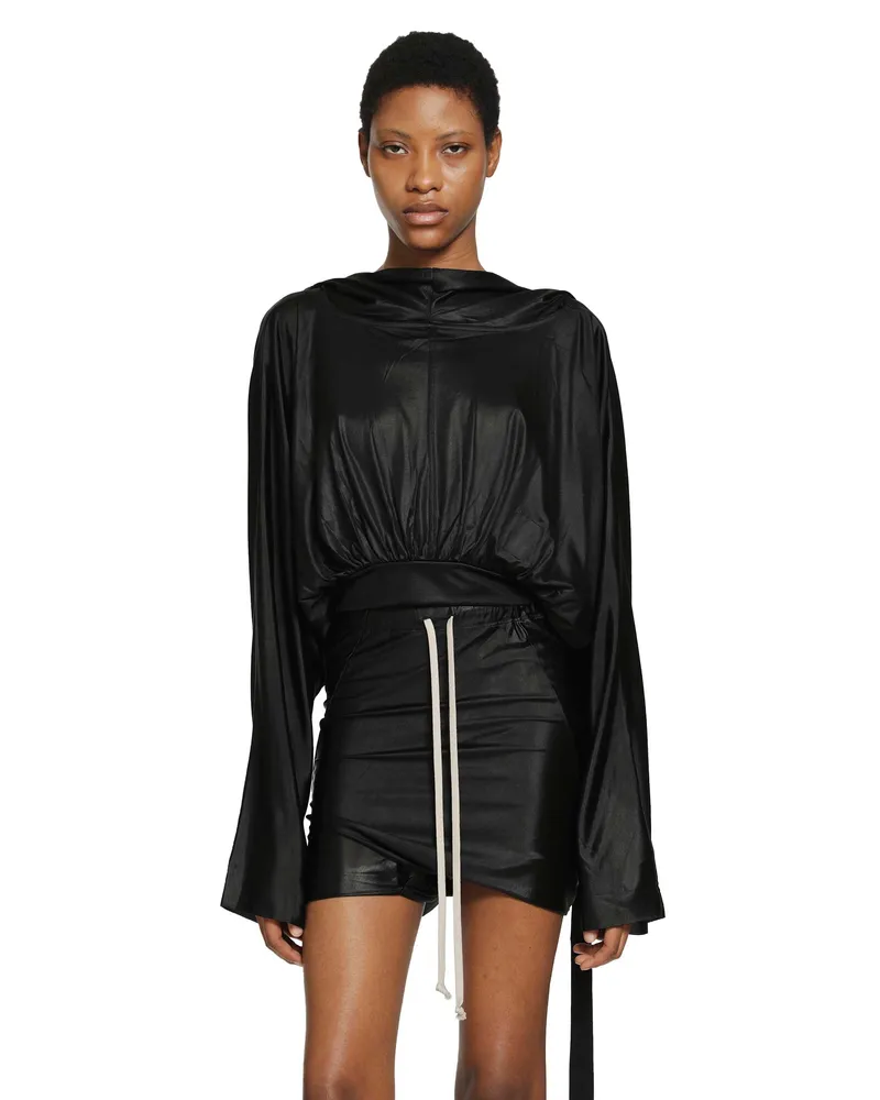 DRKSHDW by Rick Owens Cropped Hooded Top Black