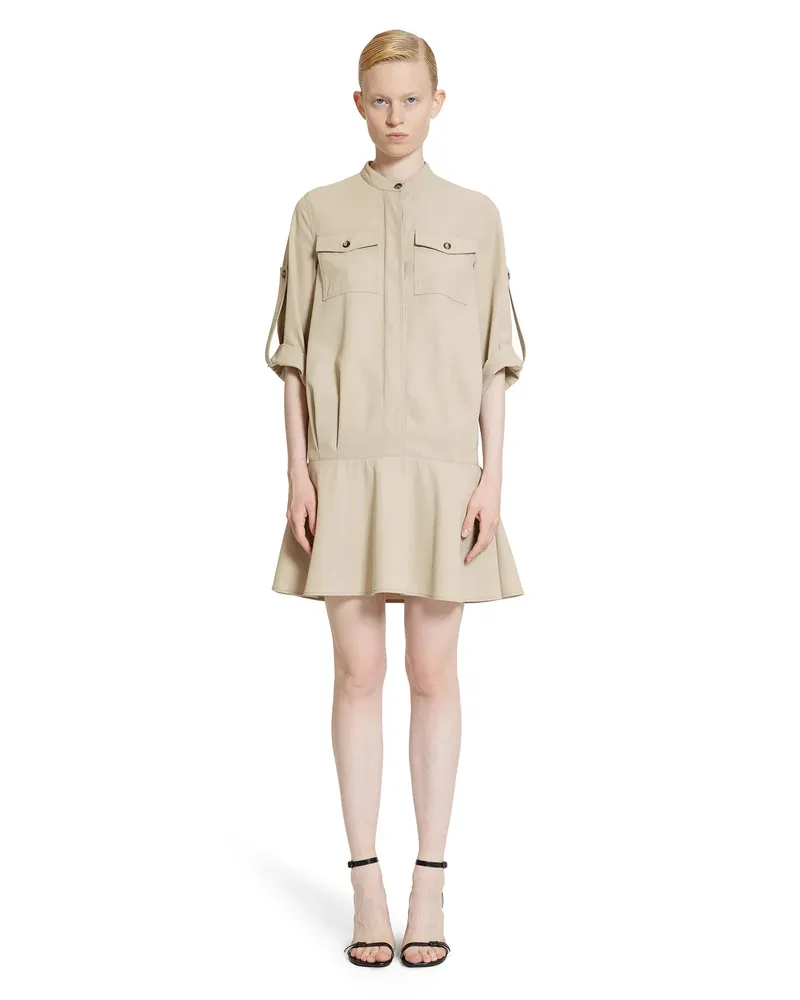 Loewe Military Shirt Dress Beige