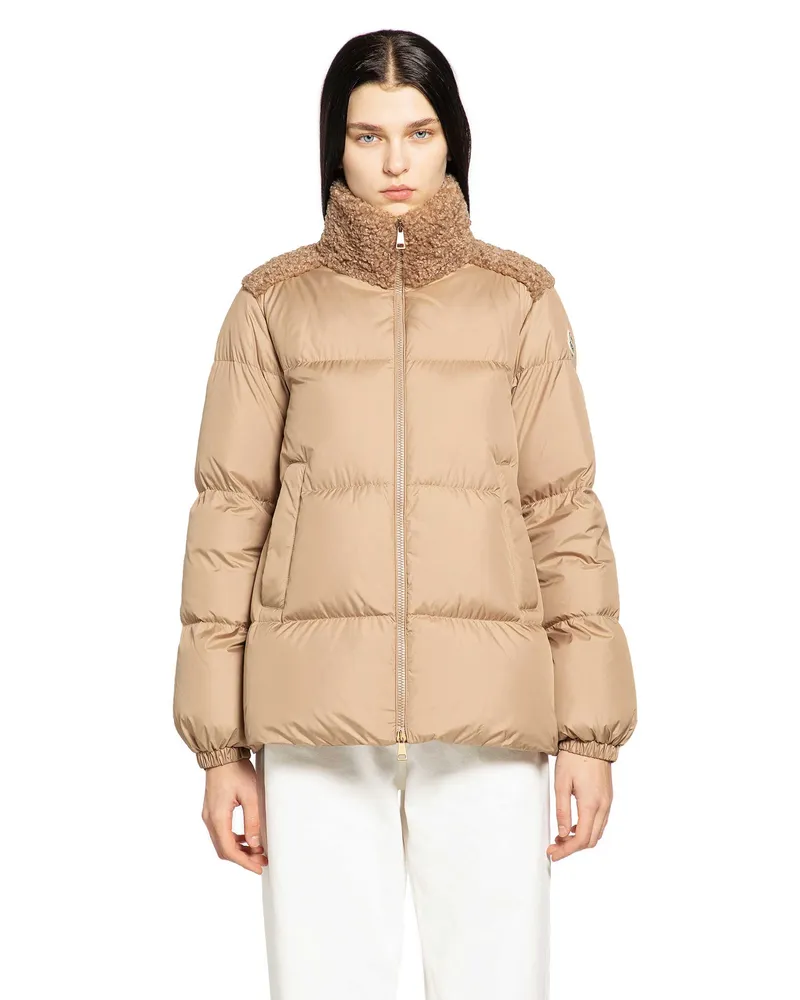 Moncler Esnaie Short Down Jacket Beige