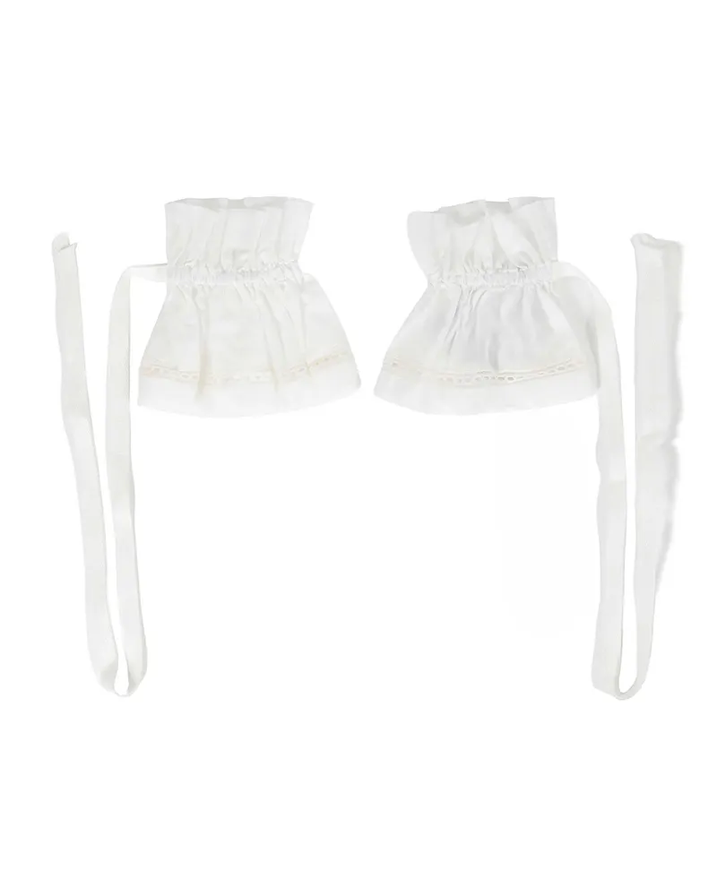Ann Demeulemeester Suna Ruffled Cuffs White