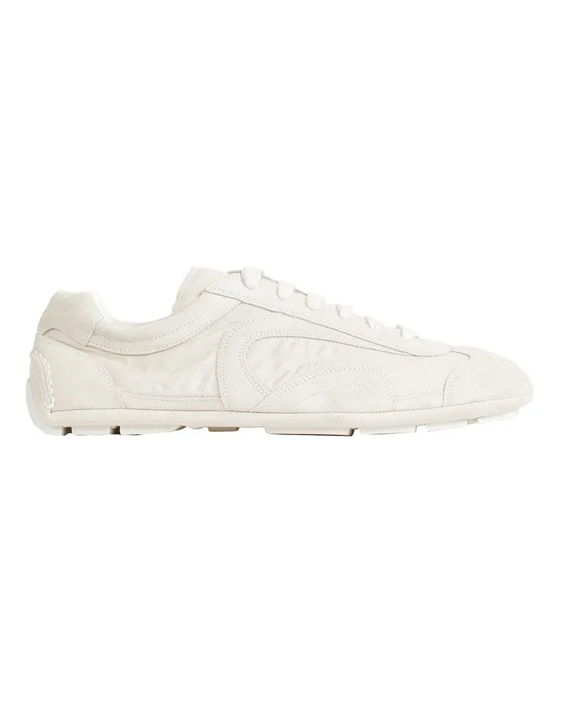 Prada Mesh and Suede Sneakers Beige