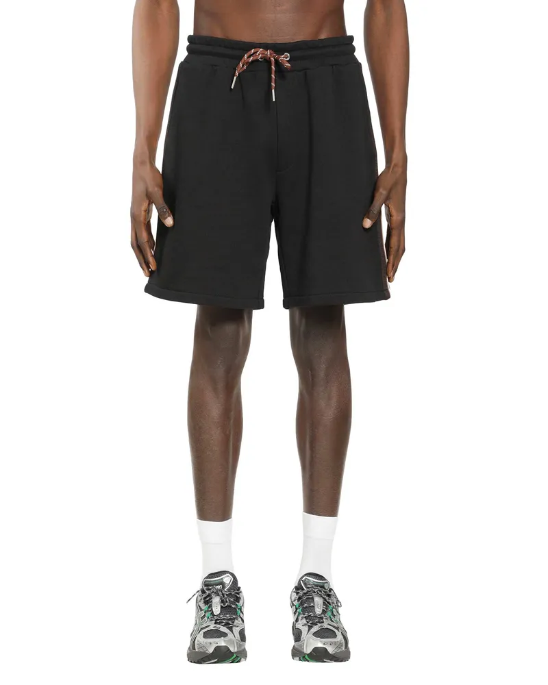 Moncler Striped Logo Sweat Shorts Black