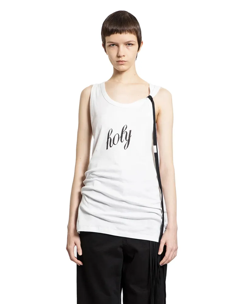Ann Demeulemeester Seva ''Holy'' Print Tank Top White