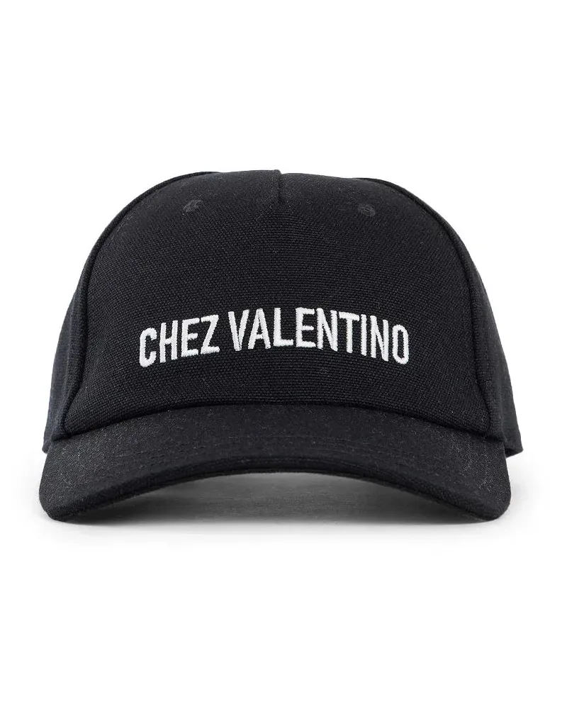 Valentino Garavani Chez  Cotton Baseball Cap Black