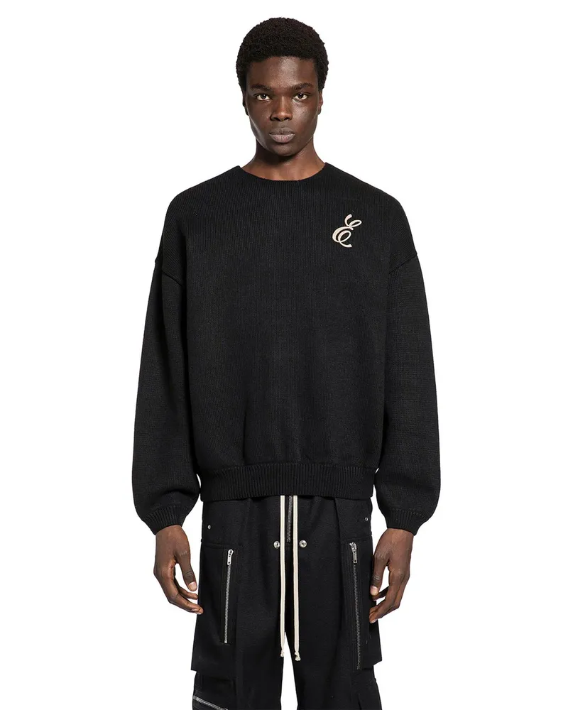 Fear of God Waffle Crewneck Sweater Black