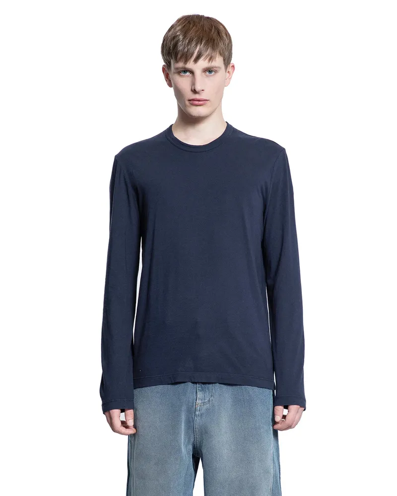 James Perse Long Sleeve Crewneck T-Shirt Blue