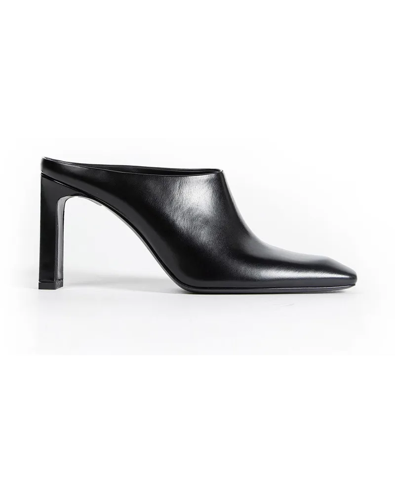 Totême Bar Box-Leather Mules Black