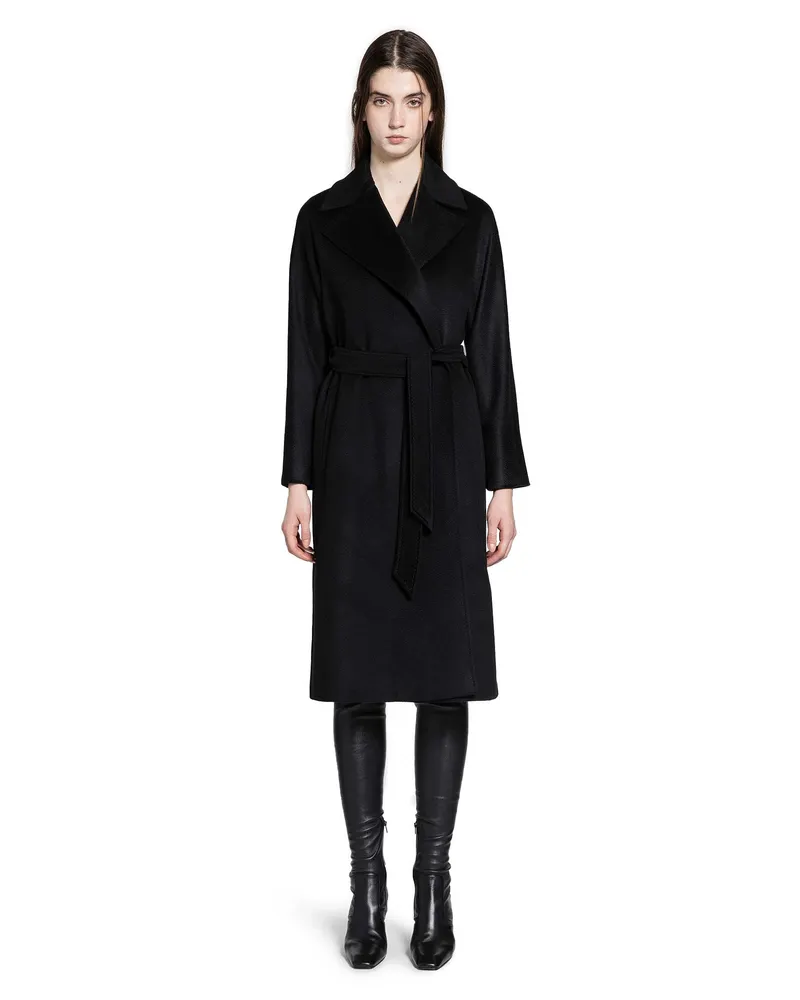 Max Mara Cashmere Robe Coat Black
