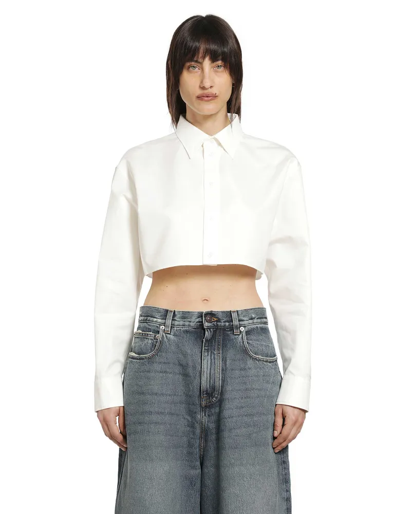 Balenciaga Cropped Shirt White