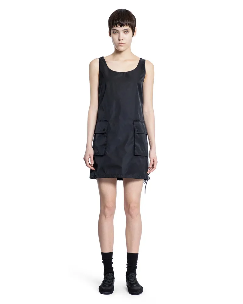 Prada Re-Nylon Mini Dress Black