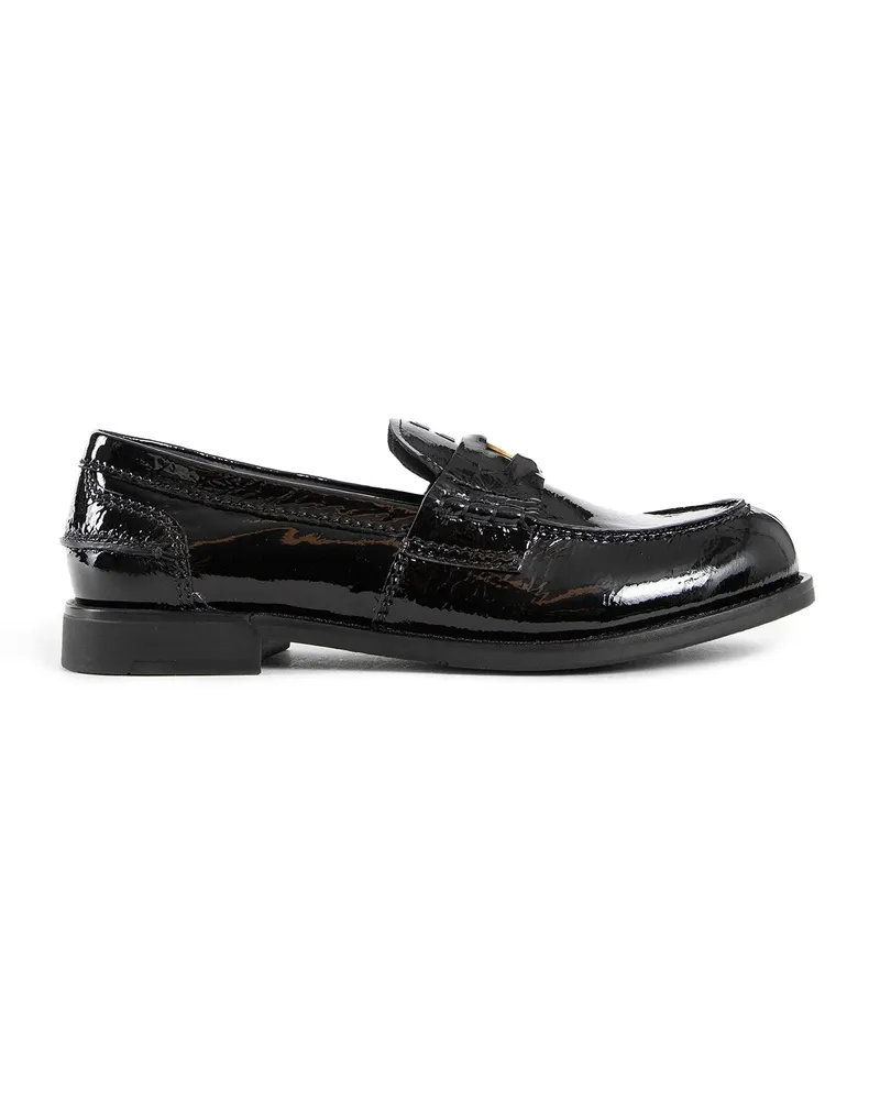 Miu Miu Patent Leather Penny Loafers Black