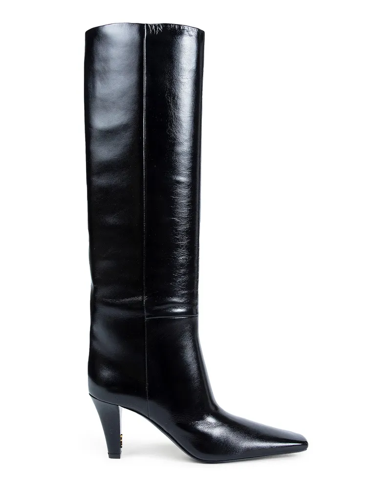 Saint Laurent Jill Boots in Smooth Leather Black