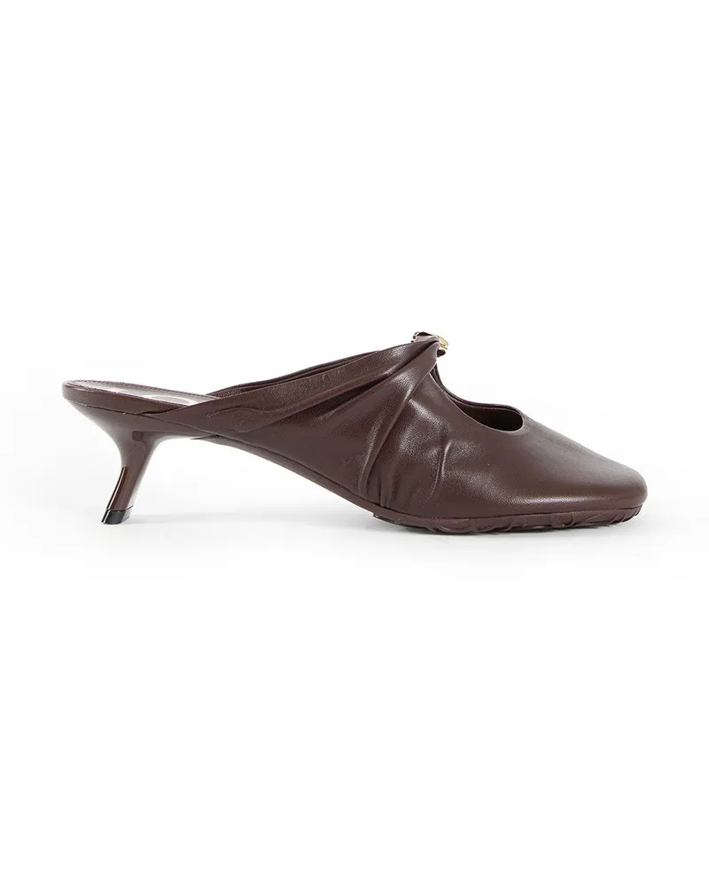 Loewe Pebble Soft sabot in Nappa Lambskin Brown