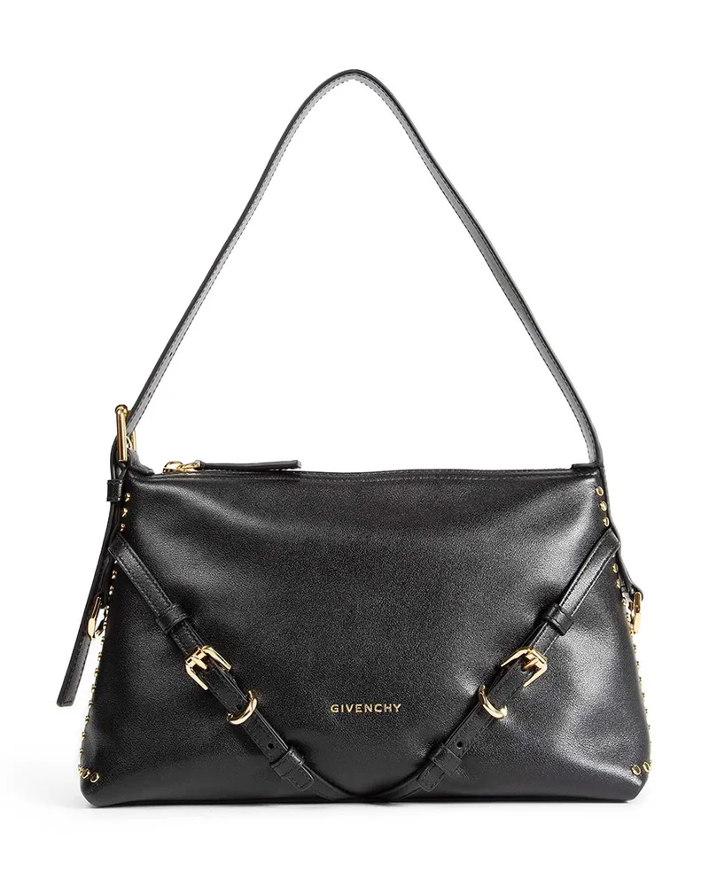 Givenchy Mini Voyou Leather Shoulder Bag Black