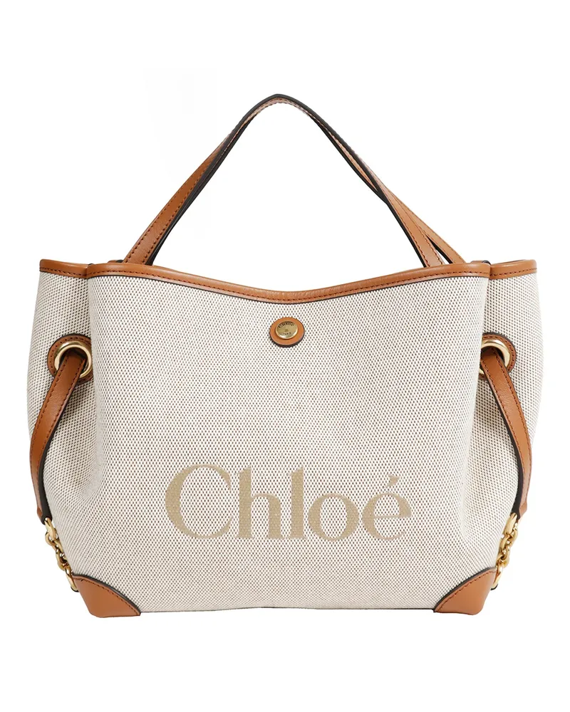 Chloé Clover Canvas Tote Bag Beige
