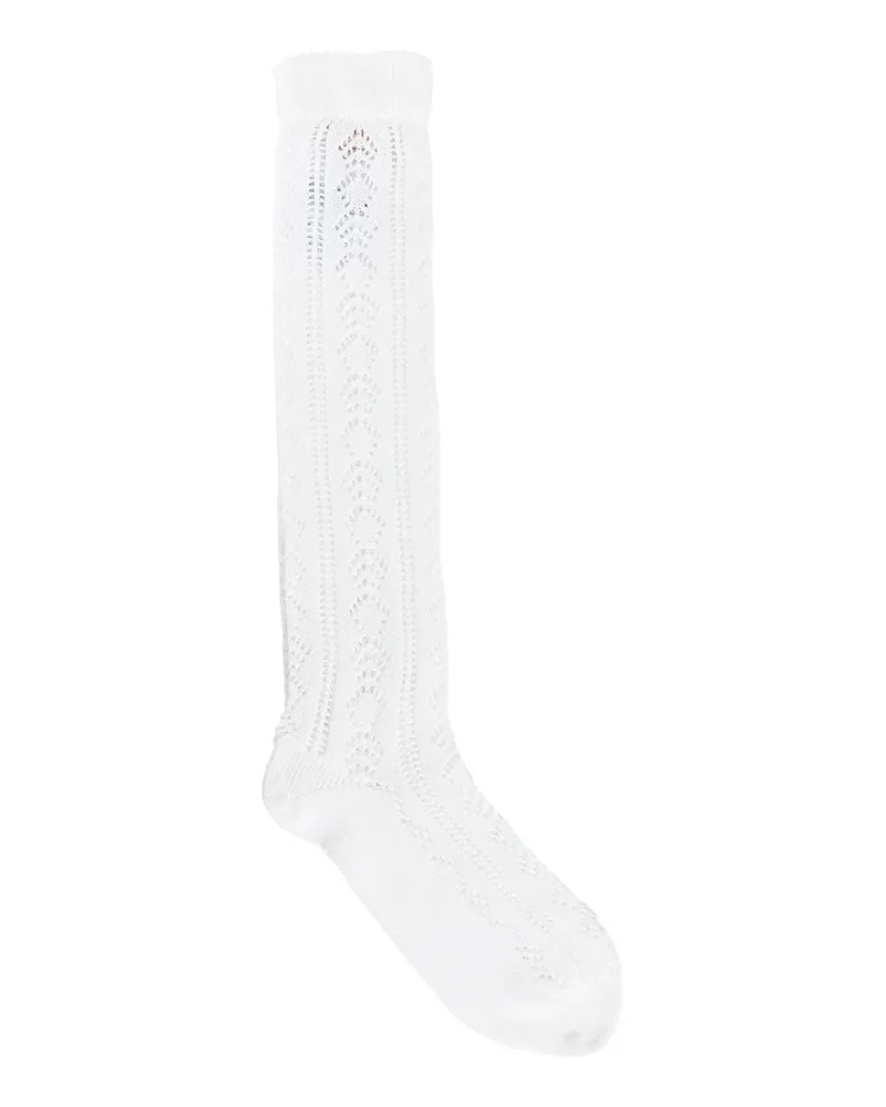 Valentino Garavani Calzini traforati in cotone VLogo White