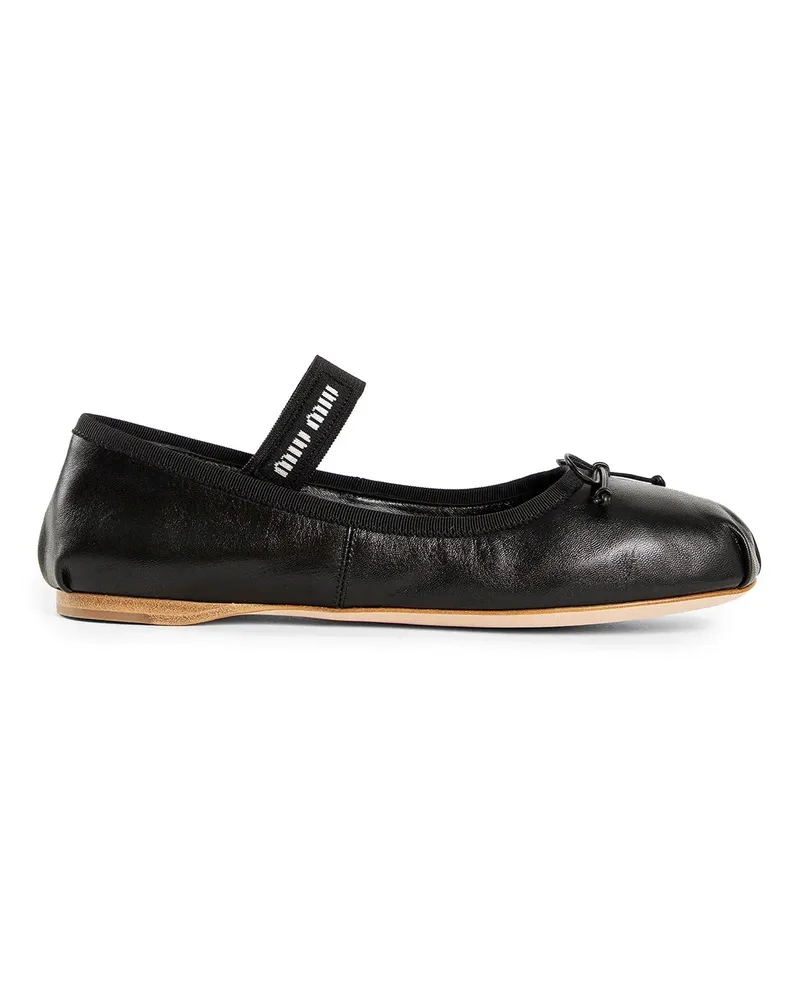 Miu Miu Leather ballerinas Black