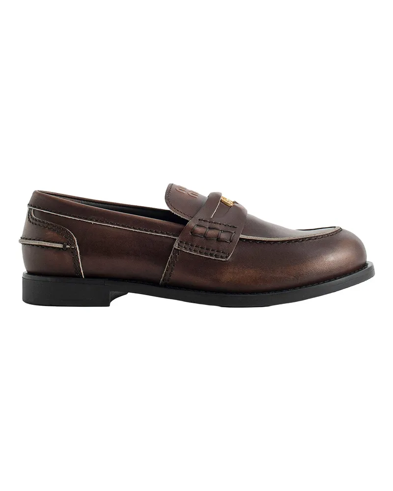 Miu Miu Penny Loafers Brown