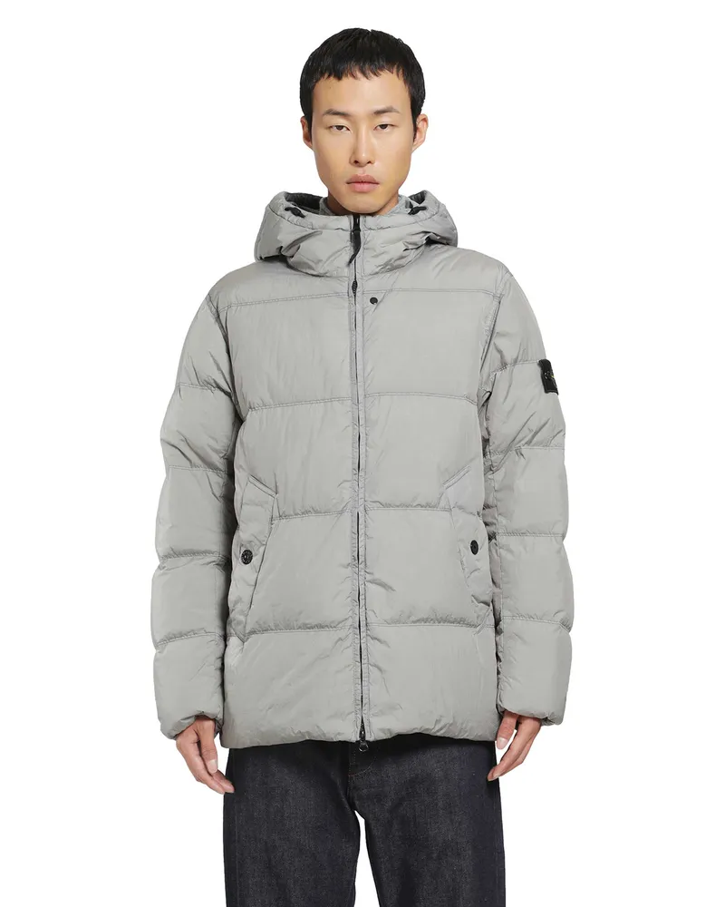 Stone Island 4100037 Crinkle Reps Down Jacket Grey