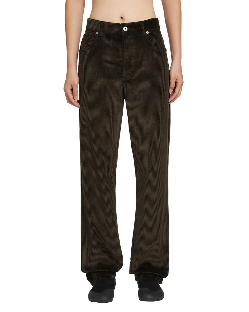 Loewe Trousers in Cotton Corduroy Brown
