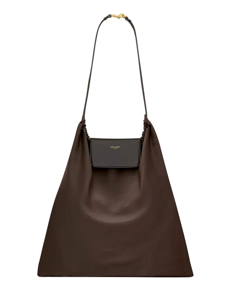 Saint Laurent Foulard Folding Pouch Brown