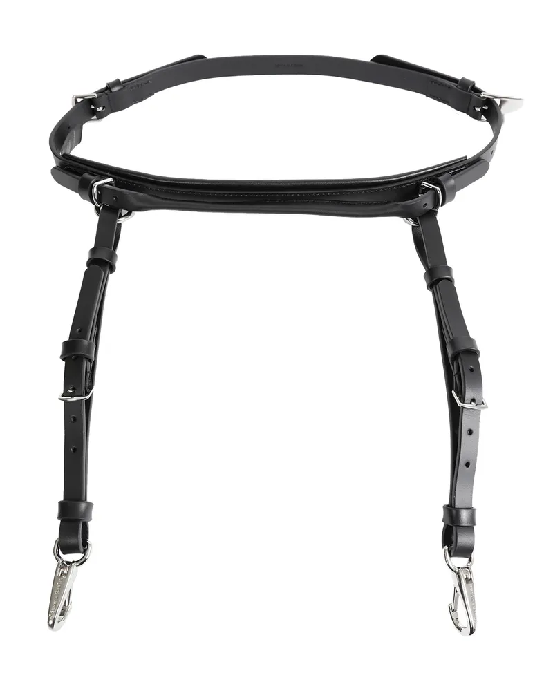 Simone Rocha Double Loop Tassel Bridle Belt Black