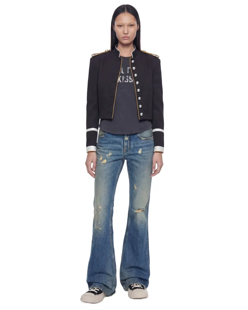 Ann Demeulemeester Floor Micro ''Electric Kiss'' T-Shirt Black