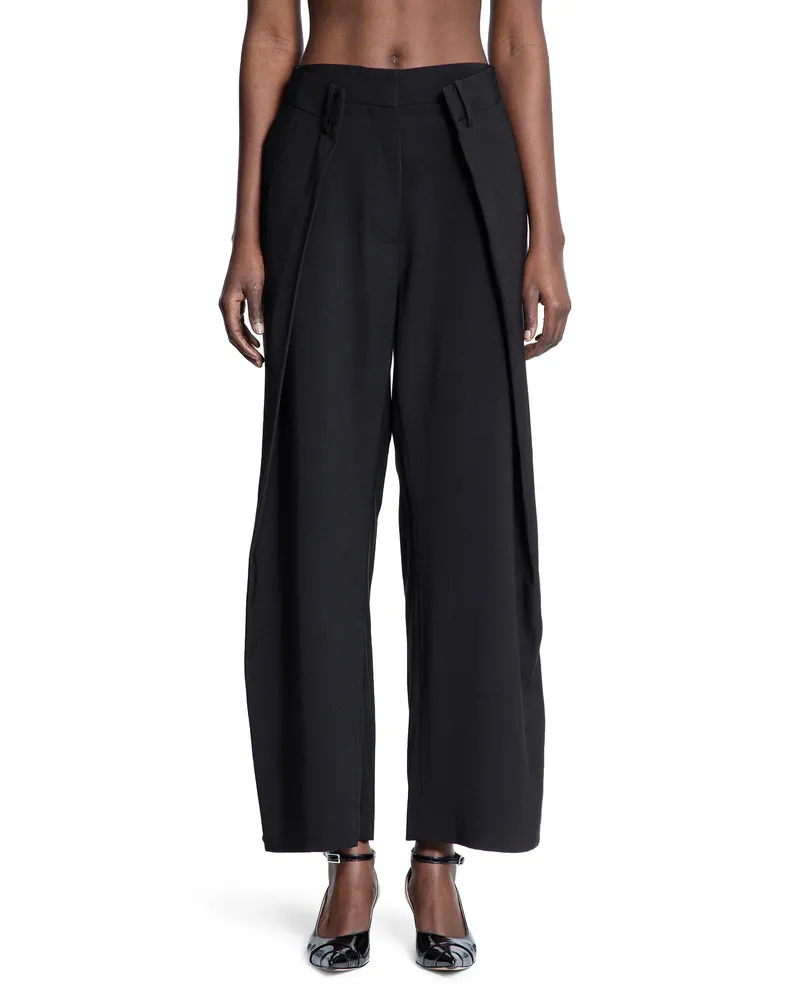 Rokh Pleated Wide Trousers Black