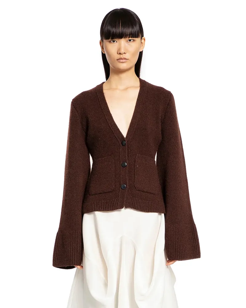 KHAITE Cardigan Scarlatto Brown