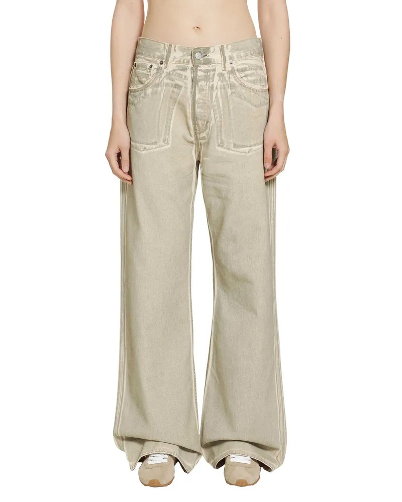 Acne Studios Overprint 5 Pocket Jeans Beige