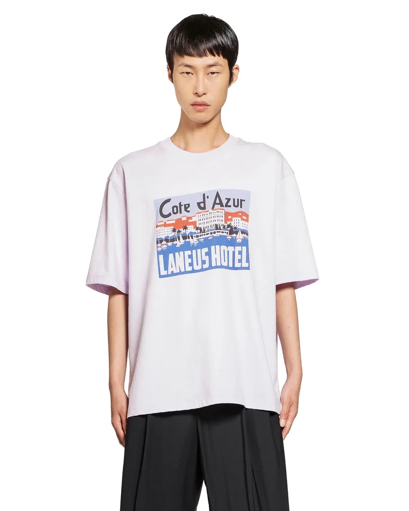 Laneus Côte d'Azur Hotel Logo T-Shirt Pink