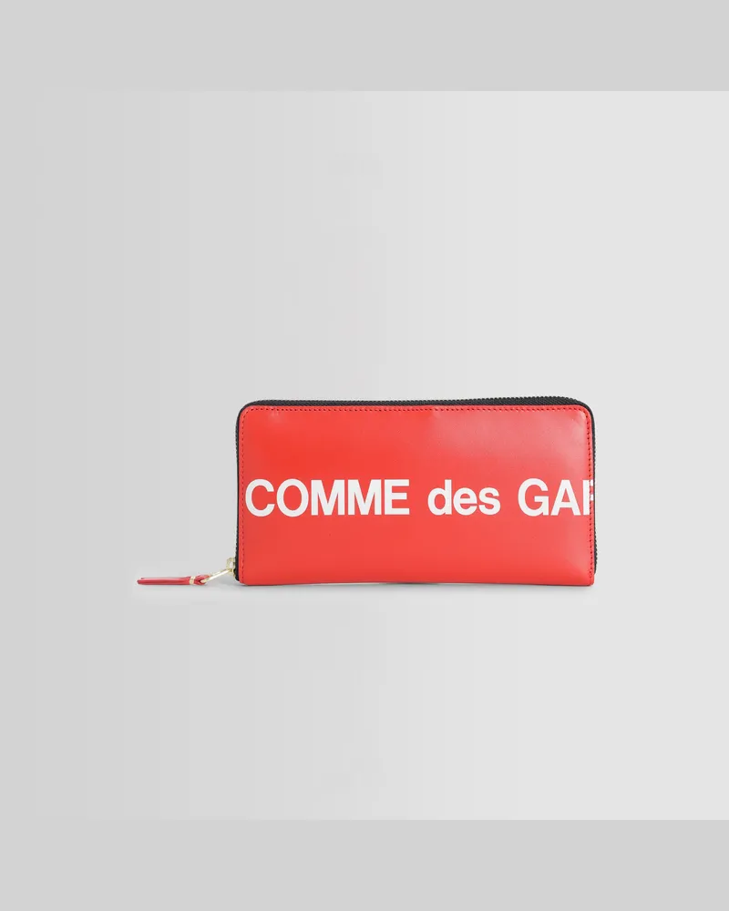 Comme des Garçons Huge Logo Wallet Red
