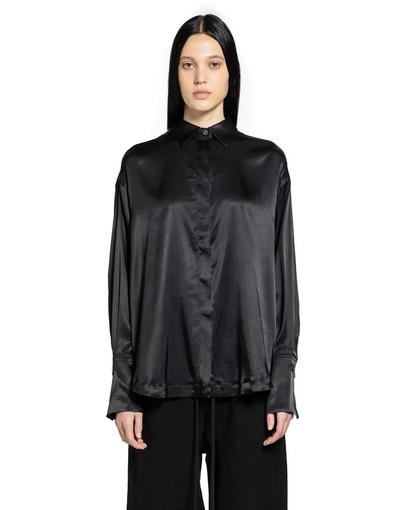 THOM KROM Satin Shirt Black