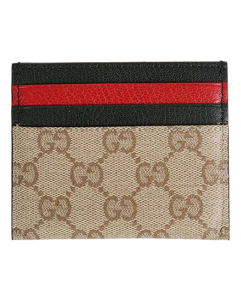 Gucci Card Holder with Multicolor Slots Beige